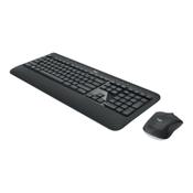 Logitech MK540 Advanced - Computer Keyboard and Mouse Set - Wireless, Spill Resistant - 2.4 GHz Wireless Range of 10 Metre - UK English Keyboard Layout QWERTY - Keyboard &amp; Mouse Bundle - Colour: Black image
