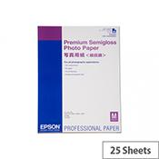 Epson Premium Semigloss Photo Paper - Semi-glossy - A2 (420 x 594 mm) - 251 g/m² - 25 sheet(s) photo paper - for Stylus Pro 4900 Spectro_M1; SureColor P5000, P800, SC-P10000, P20000, P5000, P6000, P8000