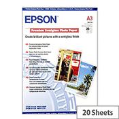 Epson Premium Photo Paper Semi-glossy A3 (297 x 420 mm) 251 g/m² 20 Sheet(s) Photo Paper