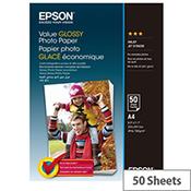 Epson Value - Glossy - A4 (210 x 297 mm) - 183 g/m² - 50 sheet(s) photo paper - for Epson L382, L386, L486; Expression Home HD XP-15000; Expression Premium XP-900