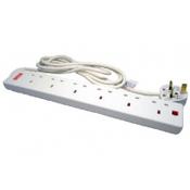 Cables Direct RB-02M06SPD power extension 2 m 6 AC outlet(s) Indoor White image