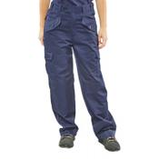 Beeswift Ladies Polycotton Work Trousers 42 inch Waist with Regular Leg Navy Blue Ref LPCTHWN42