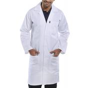 Beeswift Poly Cotton Warehouse Coat 28in Chest White Ref PCWCW28