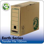 Bankers Box by Fellowes Earth Srs Transfer Bx File Rcyc FSC Tab Lock Lid W100mm A4 Ref 4470201 [Pack 20] image