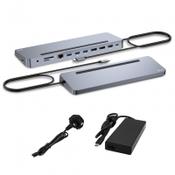 i-tec USB-C Metal Ergonomic 3x 4K Display Docking Station with Power Delivery 100 W + Universal Charger 100 W image