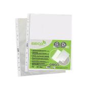 Stewart Superior Eco Biodegradable Punched Pocket A4 80 Micron Embossed Clear (Pack of 50) PP80 image
