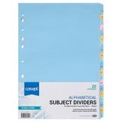 Concept 20 Part Alphabetical Subject Dividers 150gsm - Organize Your Files image