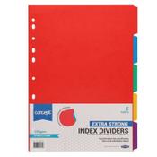 Concept Extra Strong 5 Part Index Dividers 210gsm - for Reliable Sorting image