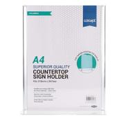 Concept A4 Countertop Columned Sign Holder - Clear Display for Promotions