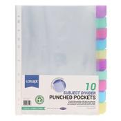 Concept A4 Subject Divider Punched Pockets 10 Part - Organized Filing image