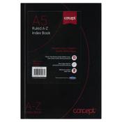 Concept A5 Hardcover A-Z Index Book 192 Pages - Durable Alphabetical Organizer