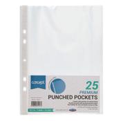 Concept A5 Punched Pockets 45 Microns Pack of 25 - Durable Document Protectors image