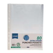 Concept Extra Strong A4 Punched Pockets 80 Microns Pack of 80 - Premium Document Protection image