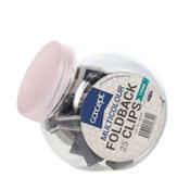Concept Tub of 25 19mm Foldback Clips - Black - Durable Office Clips image