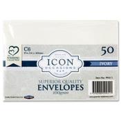 Icon Occasions C6 Envelopes 100gsm Ivory Pack of 50 - For Small Cards image