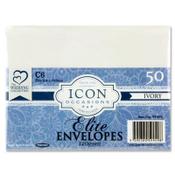Icon Occasions C6 Envelopes 120gsm Ivory Pack of 50 - For Invitations image