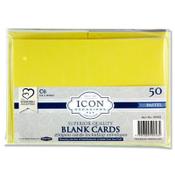 Icon Occasions C6 Cards &amp; Envelopes 250gsm Pastel Pack of 50 - For Soft Hues