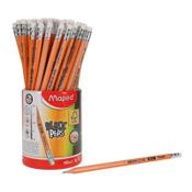 Maped Black'Peps Triangular Rubber Tipped Pencil - Hb (72) - Enhanced Grip for Easy Writing image
