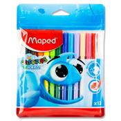 Maped Pack of 12 Colour'Peps Felt Tip Markers - Ocean - Vibrant Colors for Classroom Projects image