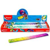 Maped Twist 'N' Flex Decor 30cm Ruler Assorted Colours - Flexible Measuring Tool for Students