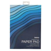 Premier Activity A4 Paper Pad Shades of Blue 180gsm 24 Sheets - Perfect for Crafting image