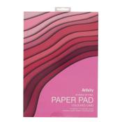Premier Activity A4 Paper Shades of Pink Pad 180gsm 24 Sheets - Bright and Cheerful for Creative Projects image
