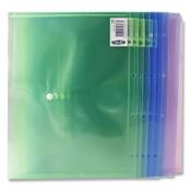 Premier A4 Universal Punched Button Document Wallet Assorted Colours - Versatile Storage Solution image