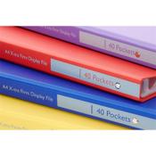 Premier Universal Display Book A4 - Xtra Firm, 40 Pocket, Assorted Colours - Document Presentation Folder image