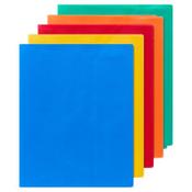 Student Solutions A4 PVC Heavy Duty Copy Book Covers Assorted Colours Pack of 5 - Protect Your Books in Style