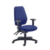 Call Centre 24 Hour Office Chair - Royal Blue - Adjustable Arms - 5 Year Warranty -  Weight Tolereance 152kg image