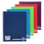 Premier A4 Spiral Notebook 160 Pages Assorted Colours - Ideal for School and Office image