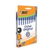 Bic Cristal Ballpoint Pen Medium Blue (Pack of 10) 516352 image
