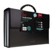 Concept Foolscap 26 Pocket Expanding Document Carry Case Black Organize Your Office Essentials