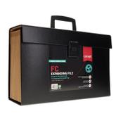 Concept 19 Pocket Expanding File Case Black Organize Your Documents