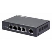 Intellinet 4-Port Gigabit Ultra PoE Extender, Adds up to 100 m (328 ft.) to PoE Range, 90 W PoE Power Budget, Four PSE Ports with up to 30 W Output, IEEE 802.3bt/at/af Compliant, Metal Housing image