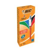 Bic 4 Colours Ballpoint Pen Orange Barrel Fine (Pack of 12) 982867 image
