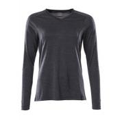 Mascot T-Shirt, Long-Sleeved 18091-810 Accelerate Premium, Ladies Fit, Moisture Wicking Coolmax,Dark Navy-Flecked,4XL(1 pcs.) image