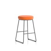 Turin Stool Black Frame Burnt Orange Seat Pad image