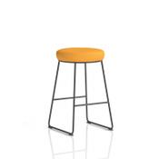 Turin Stool Black Frame Bespoke Colour Senna Yellow Seat Pad