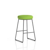 Turin Stool Black Frame Bespoke Colour Myrrh Green Seat Pad image