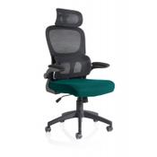 Iris Task Operator Black Mesh Back Bespoke Colour Seat Maringa Teal image