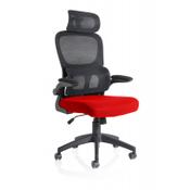 Iris Task Operator Black Mesh Back Bespoke Colour Seat Bergamot Cherry image