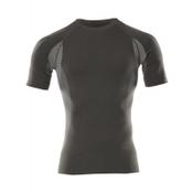 Mascot Functional Under Shirt, Short-Sleeved 50185-870 Crossover Moisture Wicking, Anti Bacterial, Anti-Static, Lightweight  Dark Anthracite S-M image