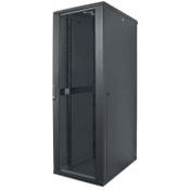 Intellinet 19" Network Cabinet - Free Standing, 22U, 600x800mm (width x depth), Black, Flatpack, Max 1500kg, Multi-Point Door Lock, One Lock Per Side Panel, Usable Depth 123 to 573mm, IP20 rated, Rack, Steel