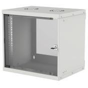 Intellinet 19" Network Cabinet - Wall Mount (Basic), 9U, 560mm Deep, Grey, Flatpack, Max 50kg, Usable Depth 500mm, Glass Door, 19" Rack, Parts for wall installation (eg screws and rawl plugs) not included