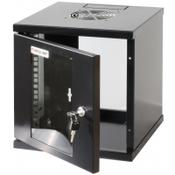 Intellinet 10" Network Cabinet - Wall Mount (Standard), 6U, 300mm Deep, Black, Assembled, Max 60kg, Suitable also for use on desk or floor, Usable Depth 265mm, Metal &amp; Glass Door, Back Panel,Removeable Sides,Parts for wall install (eg screws/rawl plugs) n