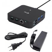 i-tec USB-C DP Dual HDMI Docking Station with Power Delivery 100 W + Universal Charger 100W Wired USB 3.2 Gen 2 (3.1 Gen 2) Type-C Black image