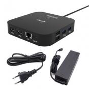 i-tec USB-C Dual HDMI Docking Station with Power Delivery 100 W + Universal Charger 100W Wired USB 3.2 Gen 2 (3.1 Gen 2) Type-C Black image