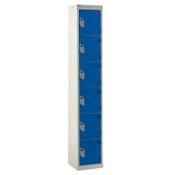 QMP Standard Locker 1800h x 300w x 300d mm Blue 6 door Camlock image
