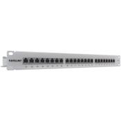 Intellinet Patch Panel, Cat6, FTP, 24-Port, 1U, Shielded, 90° Top-Entry Punch-Down Blocks, Grey image